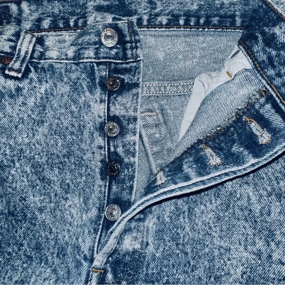 Vintage Levis Jeans 34X38 (31X36‎ Actual) Blue 501 Acid Wash 90s Button Fly USA